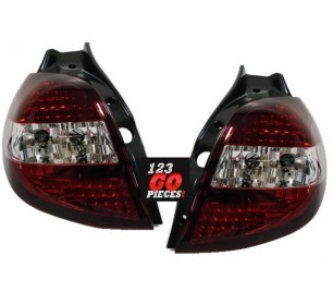 feux arrière LED, cristal/rouge/noir pour Renault CLIO 09/2005-04/2009 - GO4414997